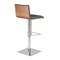 Armen Living Cafe Adjustable Height Swivel Gray Faux Leather and Walnut Wood Bar Stool LCCASWBAGRB201 - alternate 4